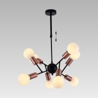 17202 БАЛЛ 8хЕ27/Г95/40W Matt Black bronze Висечка светилка